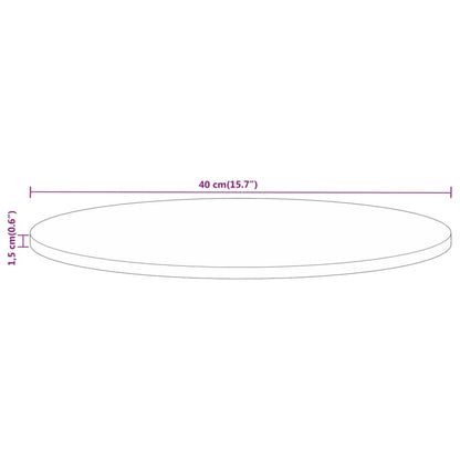 Tampo de mesa redondo Ø40x1,5cm madeira mangueira áspera maciça