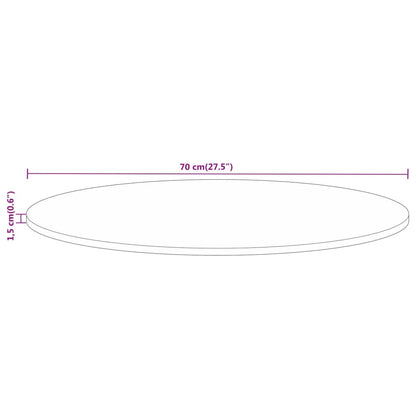 Tampo de mesa redondo Ø70x1,5cm madeira mangueira áspera maciça