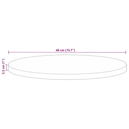 Tampo de mesa redondo Ø40x2,5cm madeira recuperada maciça