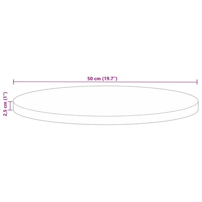 Tampo de mesa redondo Ø50x2,5cm madeira recuperada maciça