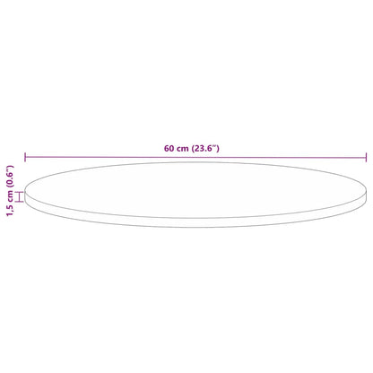 Tampo de mesa redondo Ø60x1,5 cm madeira recuperada maciça