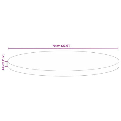 Tampo de mesa redondo Ø70x3,8cm madeira recuperada maciça