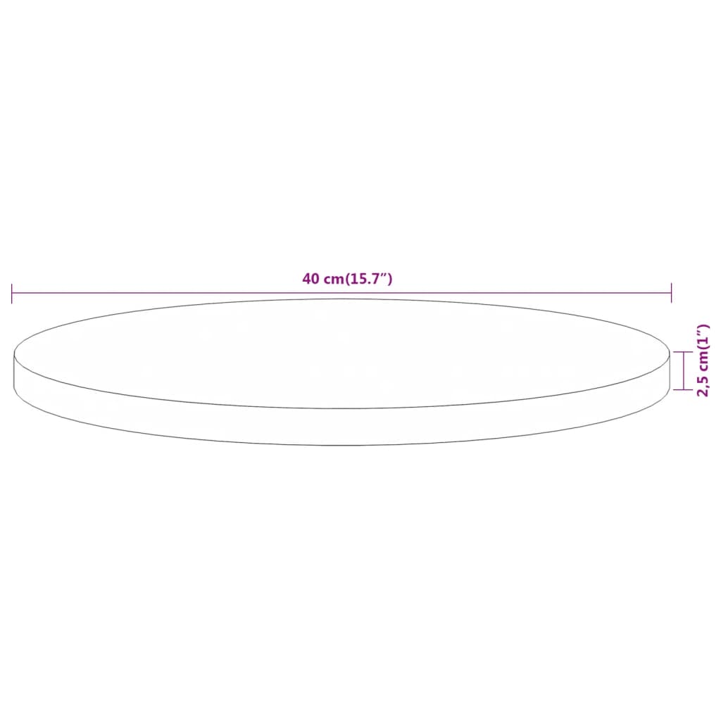 Tampo de mesa redondo Ø40x2,5 cm madeira de acácia maciça