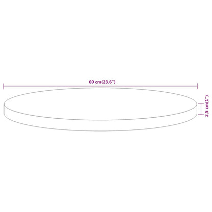 Tampo de mesa redondo Ø60x2,5 cm madeira de acácia maciça