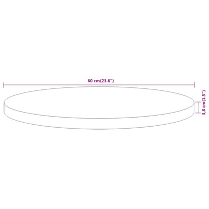 Tampo de mesa redondo Ø60x3,8 cm madeira de acácia maciça