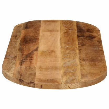 Tampo de mesa oval 80x40x2,5 cm madeira mangueira áspera maciça