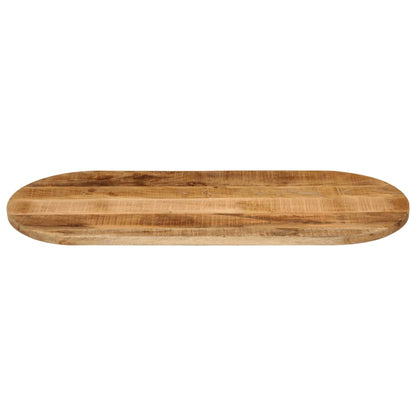 Tampo de mesa oval 90x40x2,5 cm madeira mangueira áspera maciça