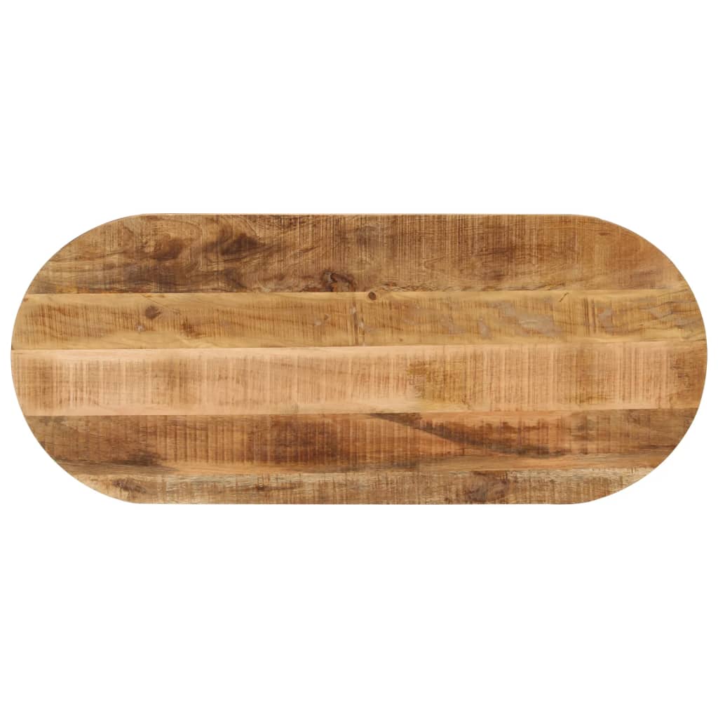 Tampo de mesa oval 90x40x3,8cm madeira mangueira áspera maciça