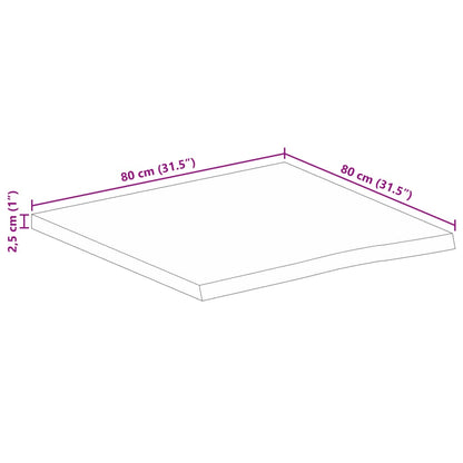 Tampo de mesa c/ borda viva 80x80x2,5 cm mangueira maciça