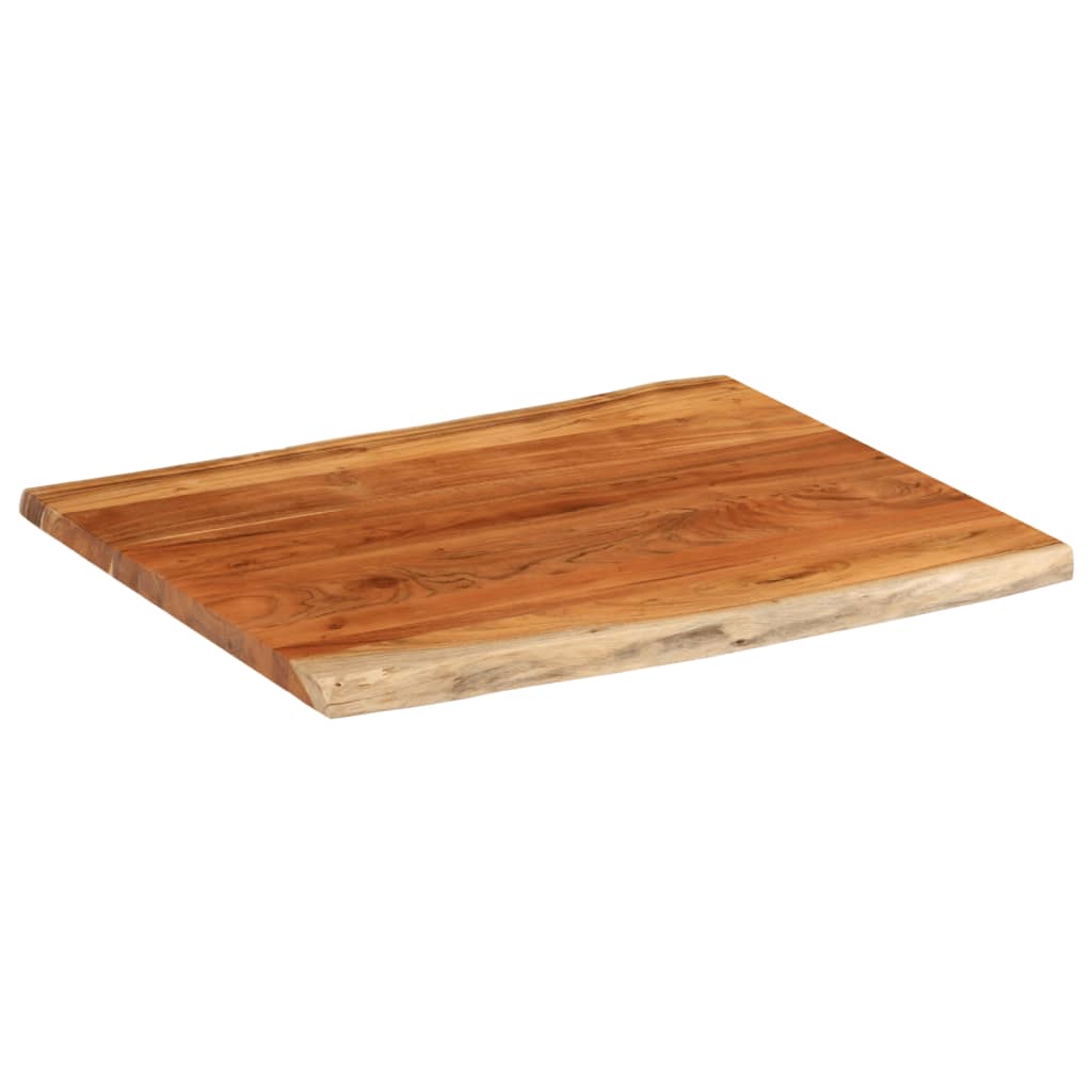 Tampo de mesa retangular borda viva 90x80x2,5 cm acácia maciça