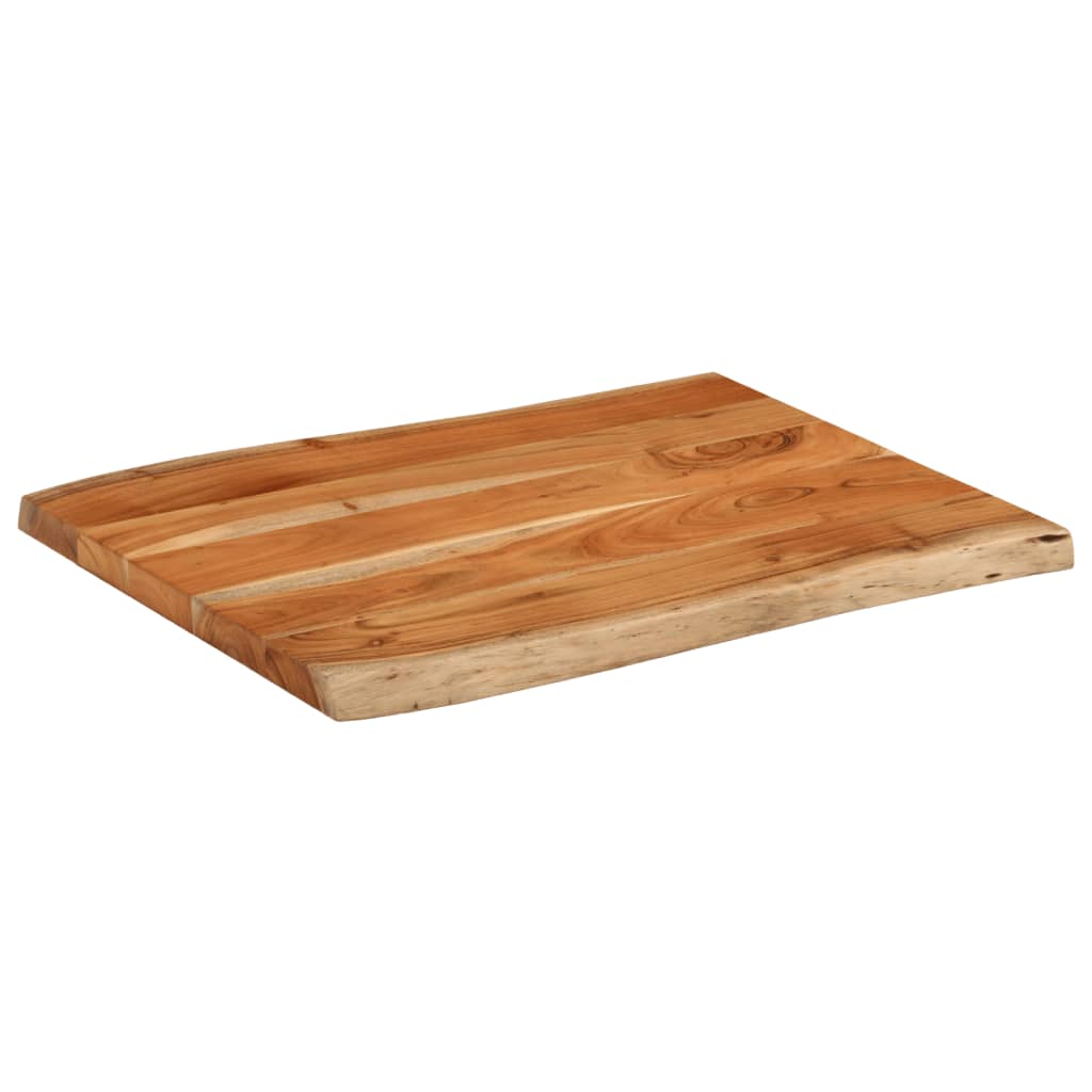 Tampo de mesa retangular borda viva 90x60x3,8 cm acácia maciça