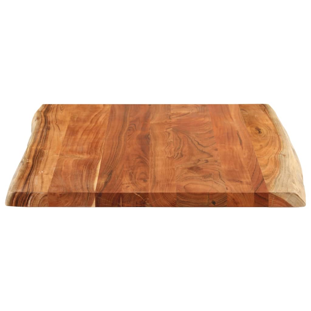 Tampo de mesa retangular borda viva 100x80x3,8 cm acácia maciça