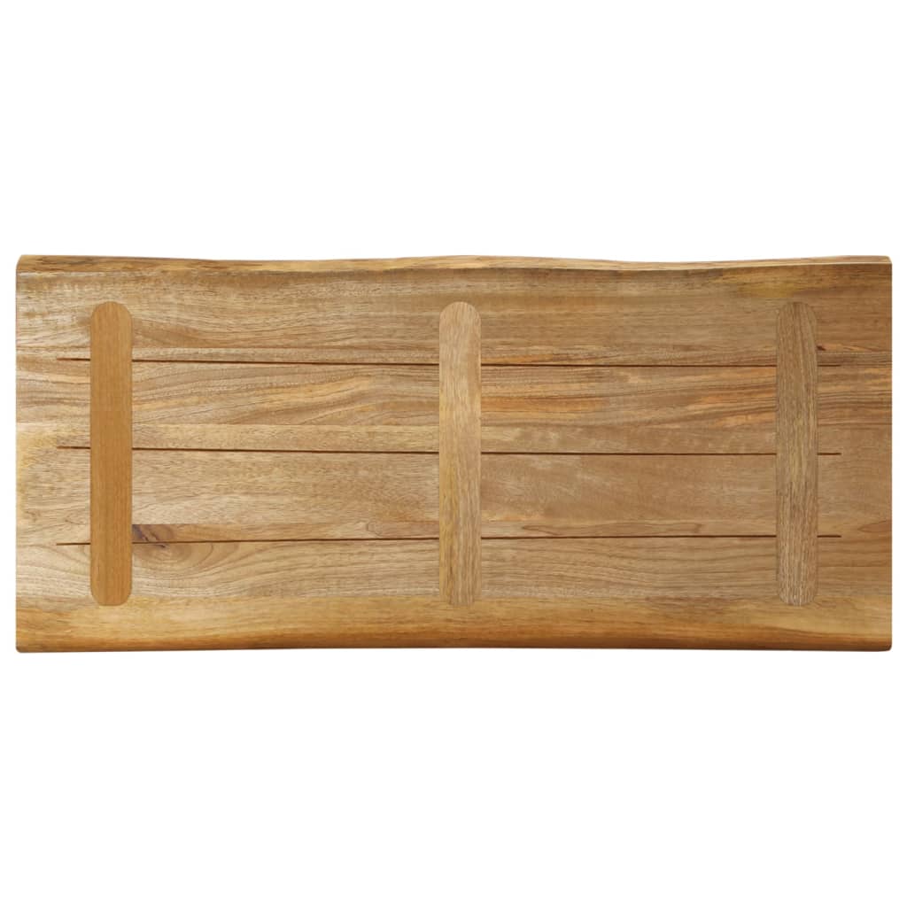 Tampo de mesa c/borda viva 100x40x2,5cm mangueira áspera maciça