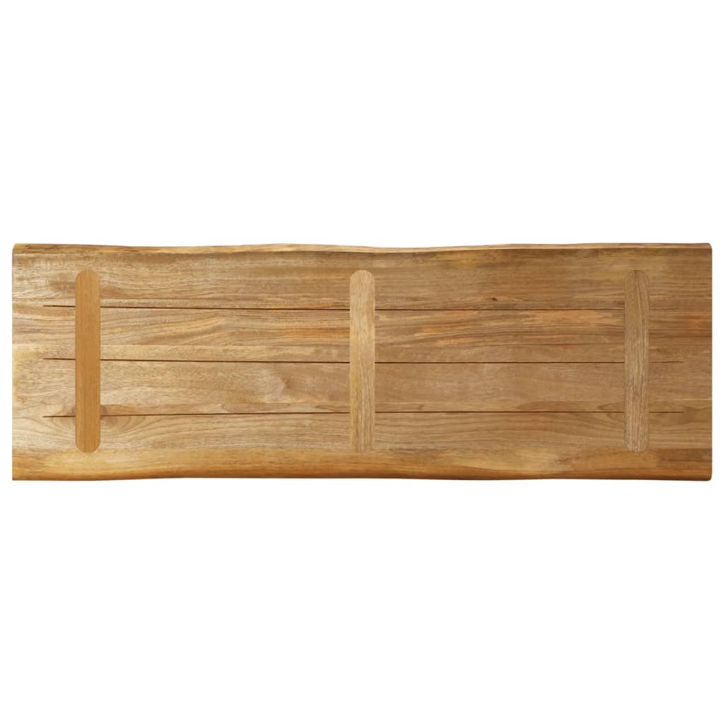 Tampo de mesa c/borda viva 110x40x2,5cm mangueira áspera maciça