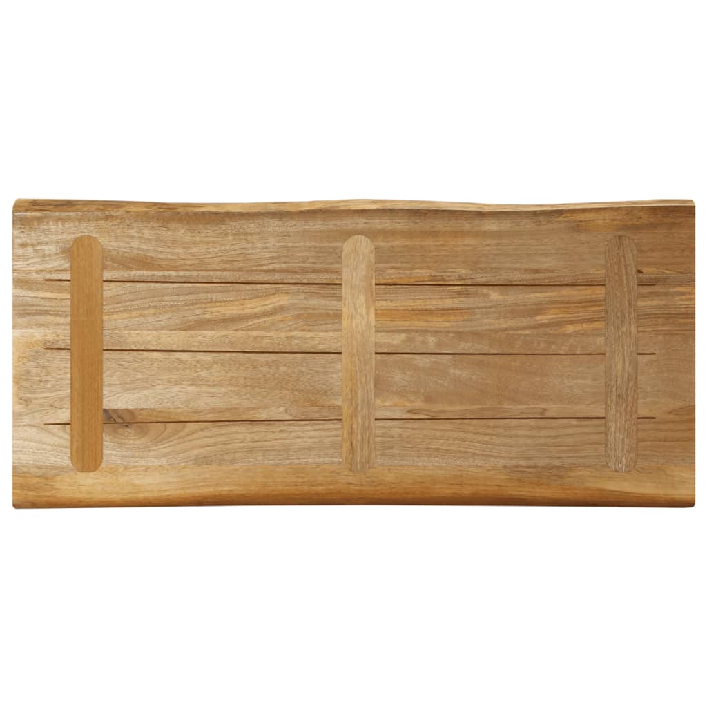 Tampo de mesa c/borda viva 100x40x3,8cm mangueira áspera maciça