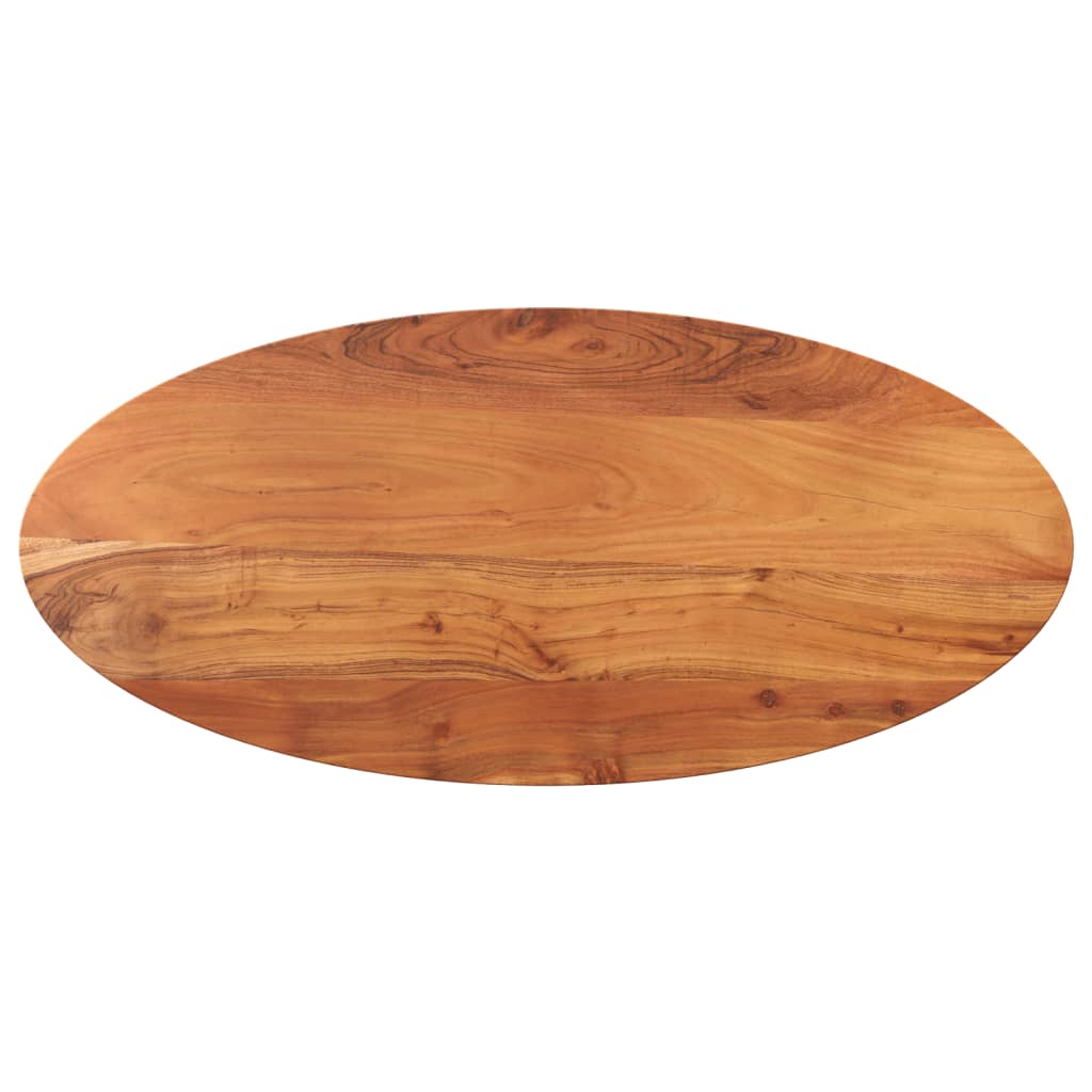 Tampo de mesa oval 100x40x2,5 cm madeira de acácia maciça