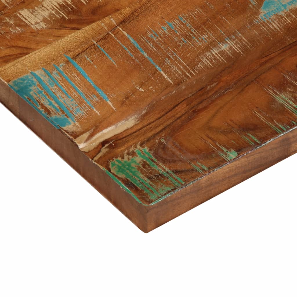 Tampo de mesa retangular 40x20x3,8 cm madeira recuperada maciça