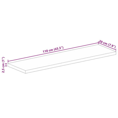 Tampo de mesa retangular 110x20x2,5 cm mangueira maciça