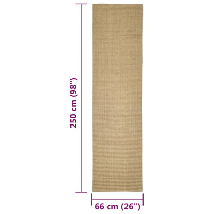 Tapete de sisal para poste arranhador 66x250 cm