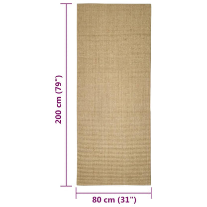 Tapete de sisal para poste arranhador 80x200 cm