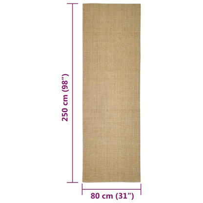 Tapete de sisal para poste arranhador 80x250 cm