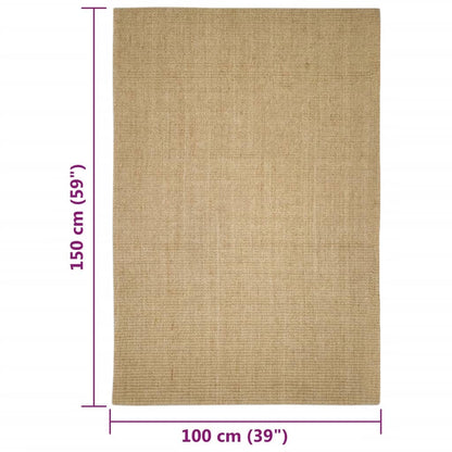 Tapete de sisal para poste arranhador 100x150 cm