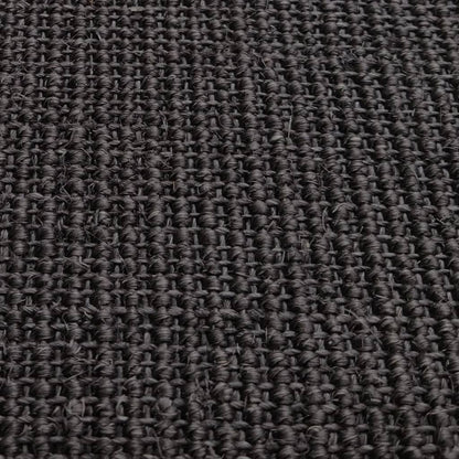 Tapete de sisal para poste arranhador 66x150 cm preto