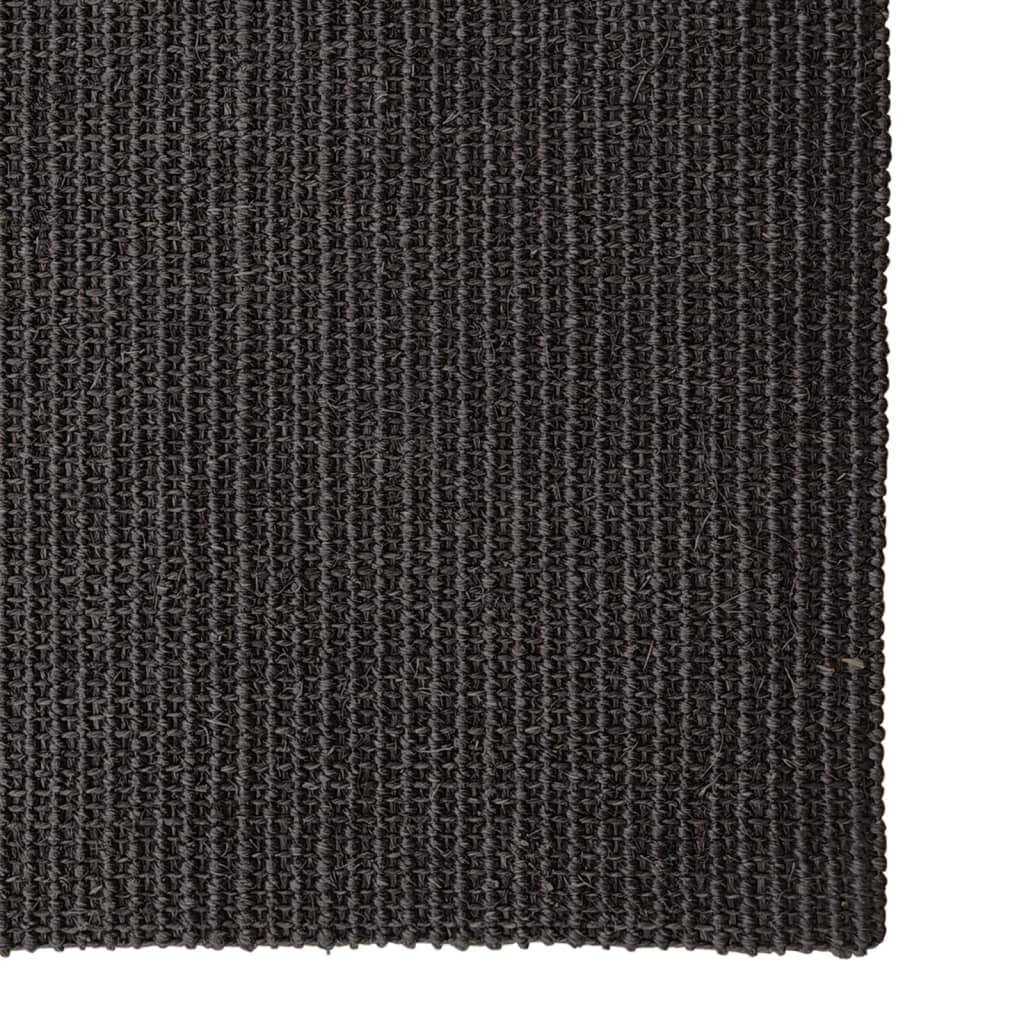 Tapete de sisal para poste arranhador 66x200 cm preto