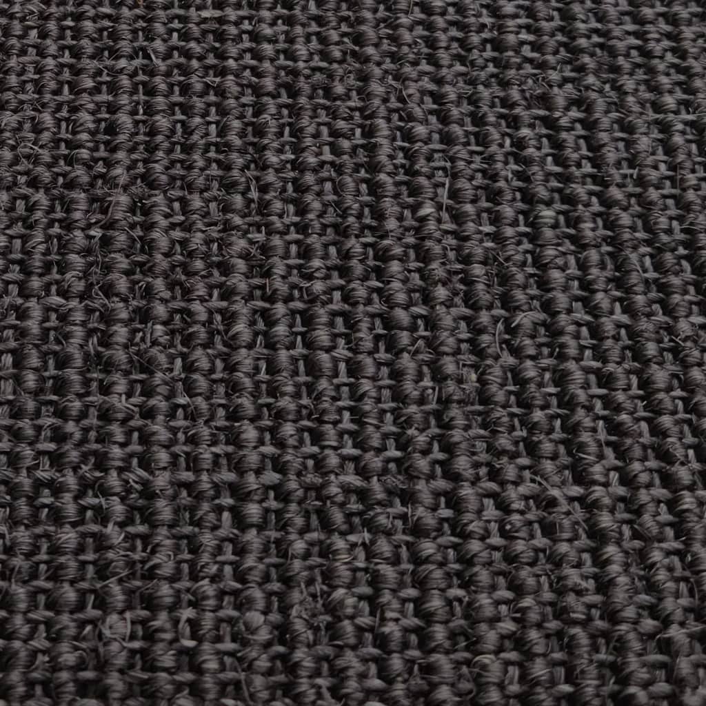 Tapete de sisal para poste arranhador 66x200 cm preto