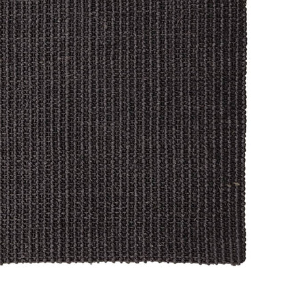 Tapete de sisal para poste arranhador 80x250 cm preto