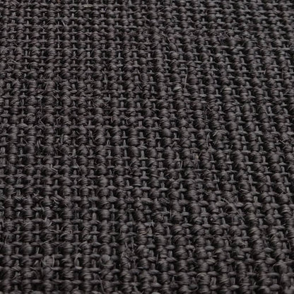 Tapete de sisal para poste arranhador 80x350 cm preto