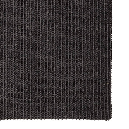 Tapete de sisal para poste arranhador 100x350 cm preto