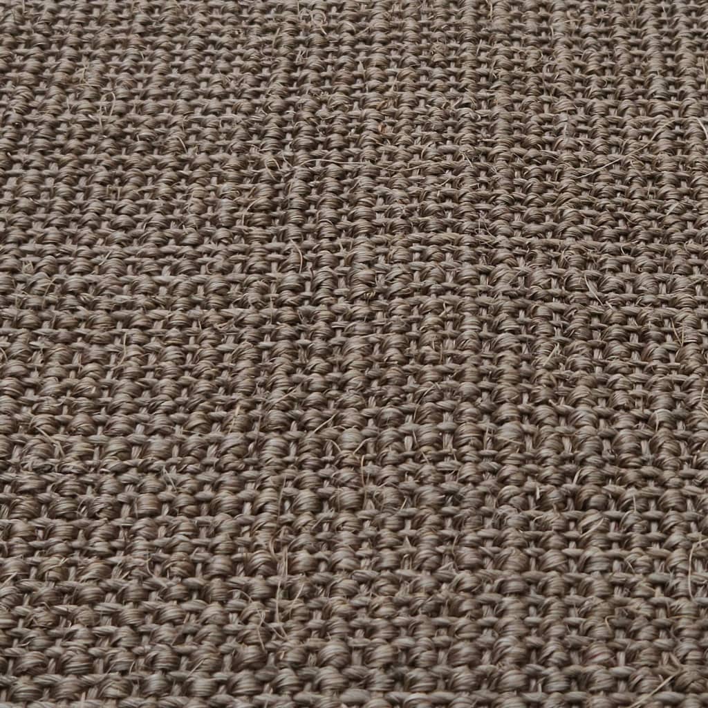 Tapete de sisal para poste arranhador 66x200 cm castanho