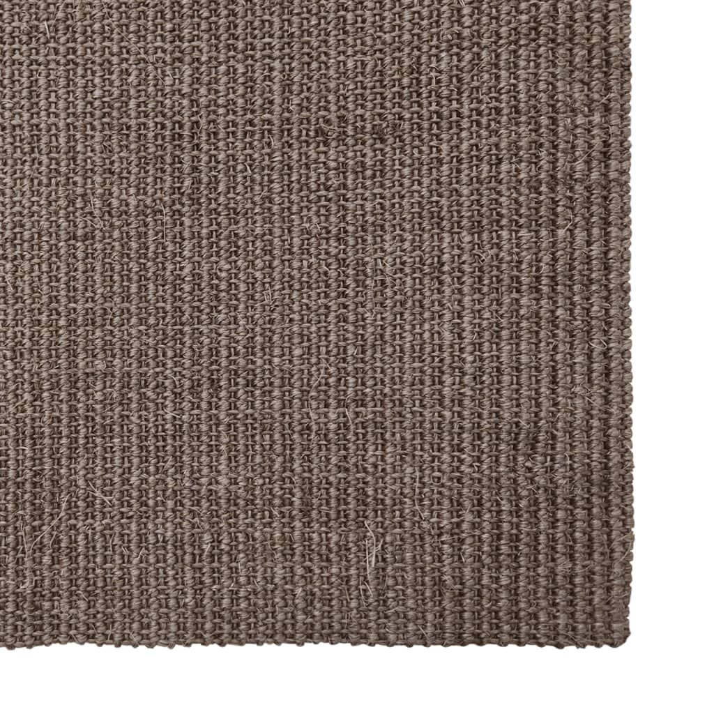 Tapete de sisal para poste arranhador 66x350 cm castanho