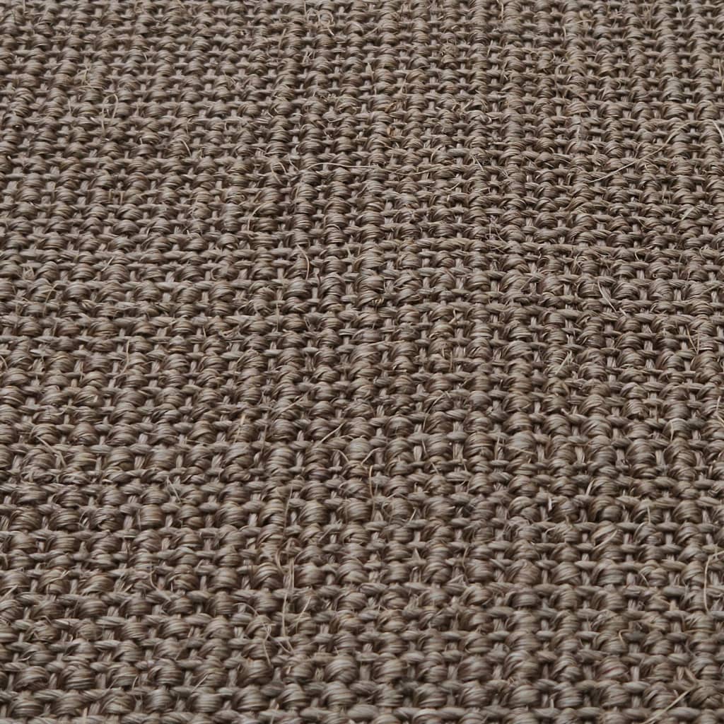 Tapete de sisal para poste arranhador 66x350 cm castanho