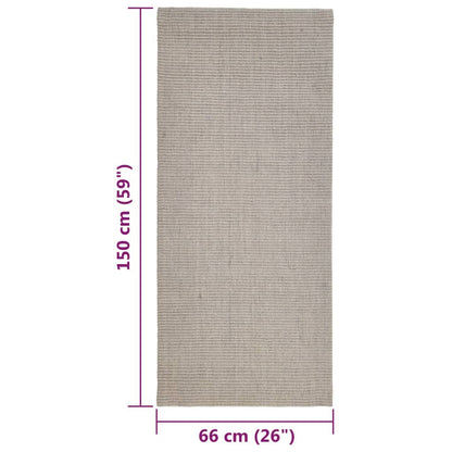 Tapete de sisal para poste arranhador 66x150 cm cor areia