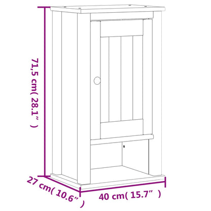 Móvel de parede p/ WC BERG 40x27x71,5 cm pinho maciço branco