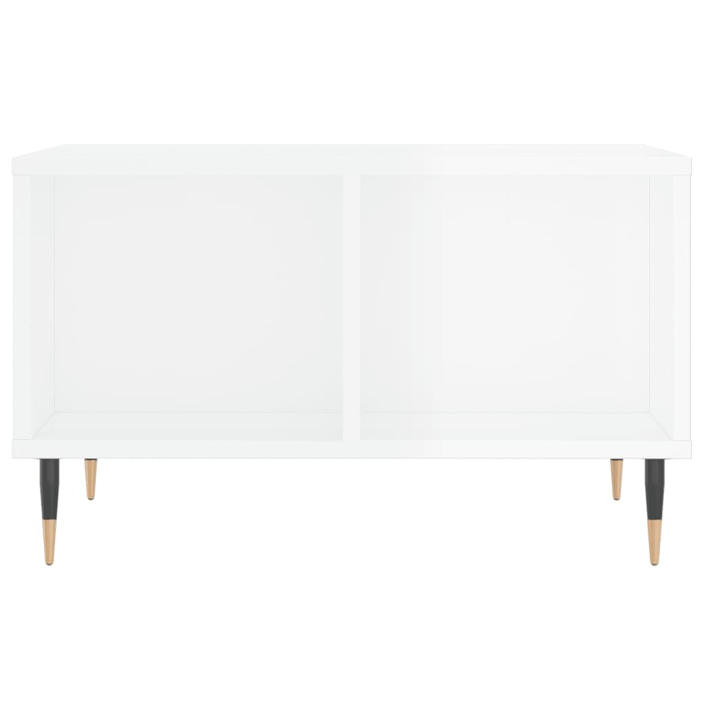 Mesa de centro 60x50x36,5 cm derivados madeira branco brilhante