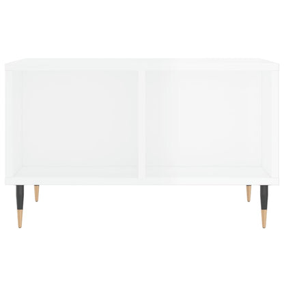 Mesa de centro 60x50x36,5 cm derivados madeira branco brilhante