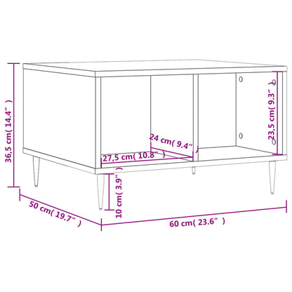 Mesa de centro 60x50x36,5 cm derivados de madeira cinza sonoma