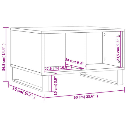 Mesa de centro 60x50x36,5 cm derivados de madeira branco