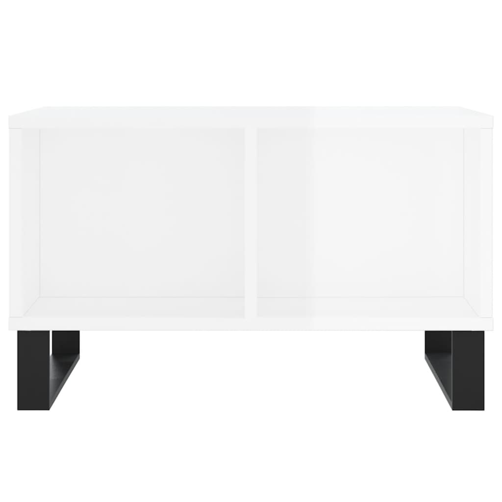 Mesa de centro 60x50x36,5 cm derivados madeira branco brilhante