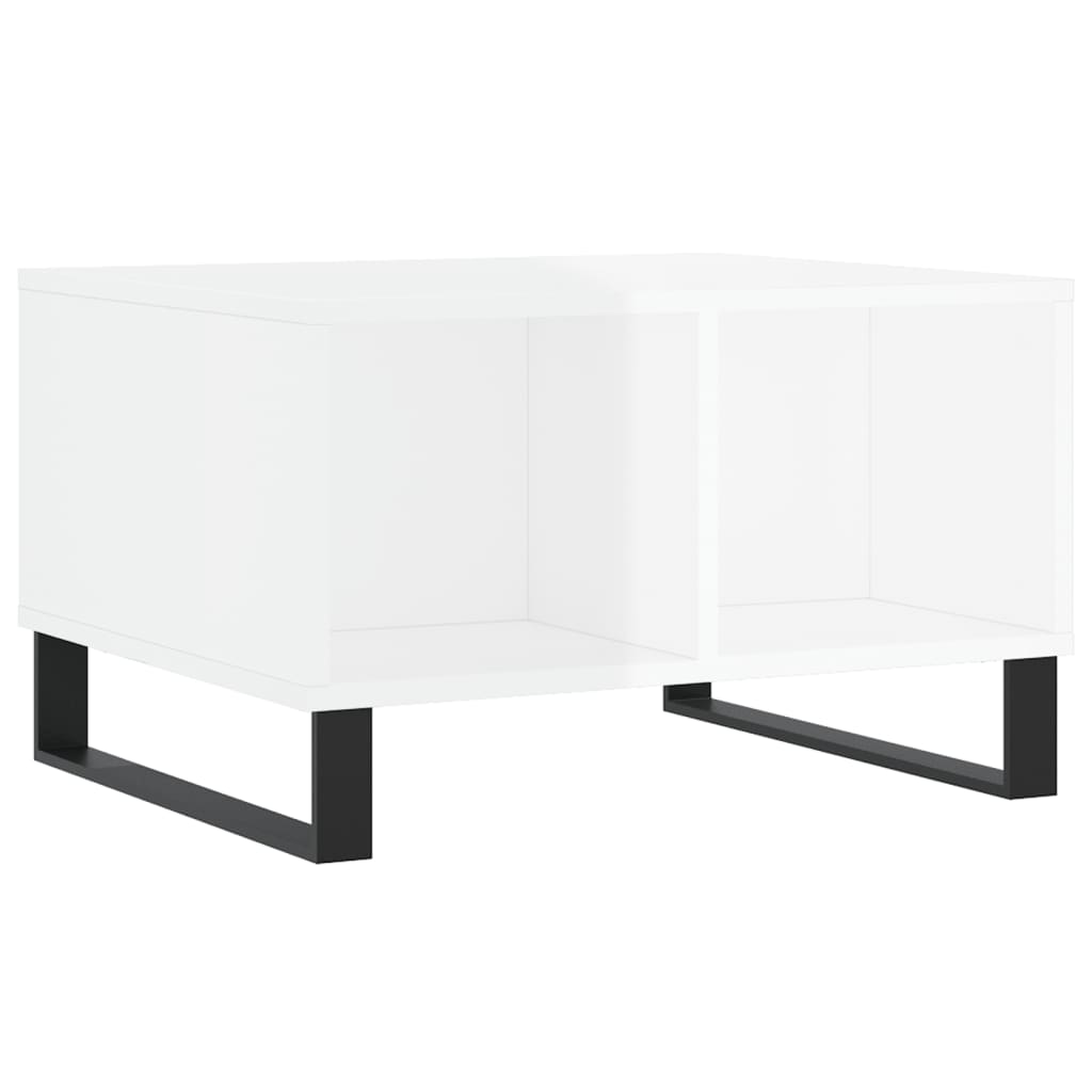 Mesa de centro 60x50x36,5 cm derivados madeira branco brilhante