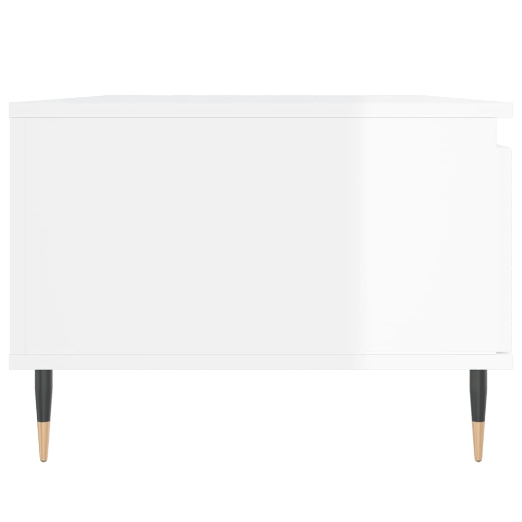 Mesa de centro 90x50x36,5 cm derivados madeira branco brilhante