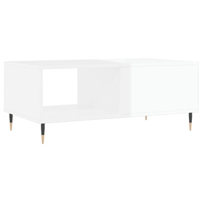 Mesa de centro 90x50x36,5 cm derivados madeira branco brilhante