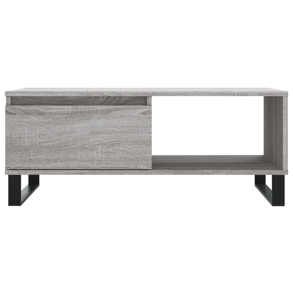 Mesa de centro 90x50x36,5 cm derivados madeira cinzento sonoma