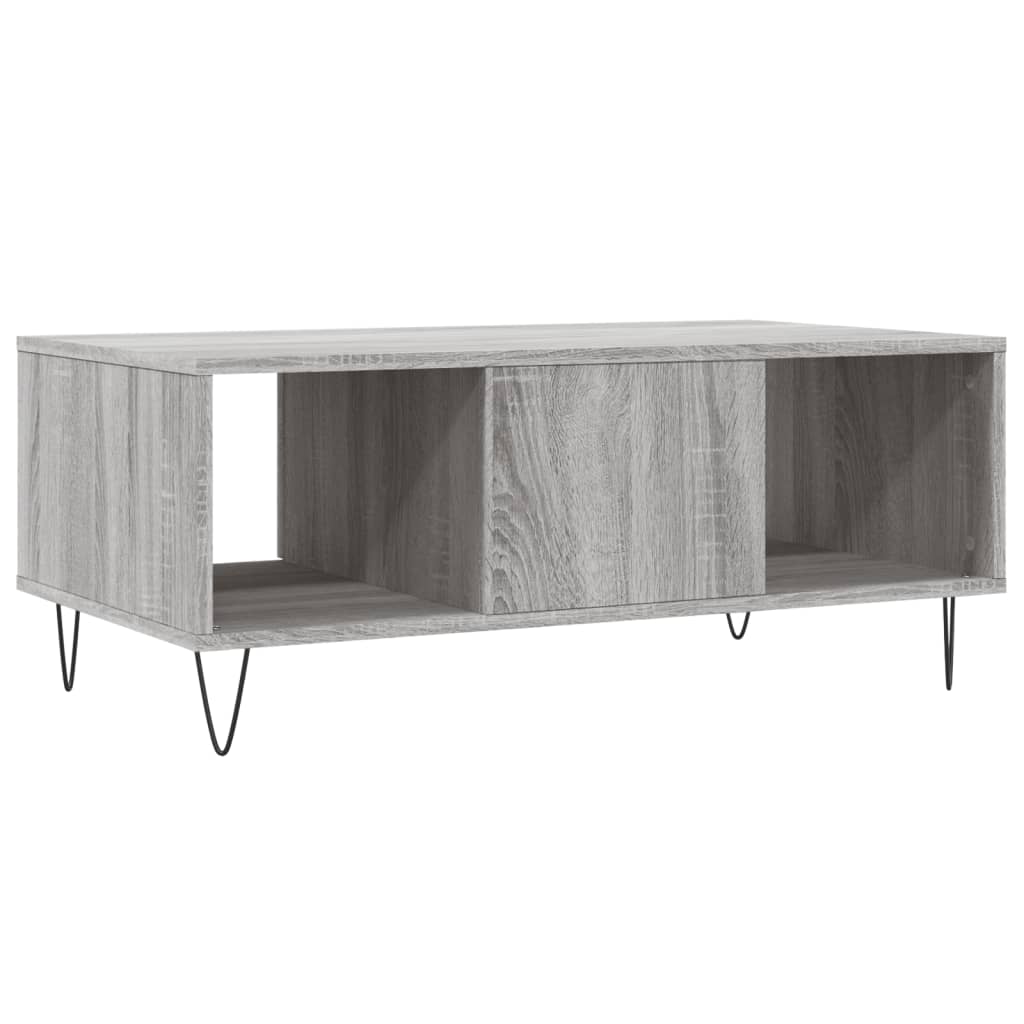 Mesa de centro 90x50x36,5 cm derivados madeira cinzento sonoma