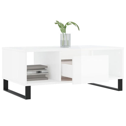 Mesa de centro 90x50x36,5 cm derivados madeira branco brilhante