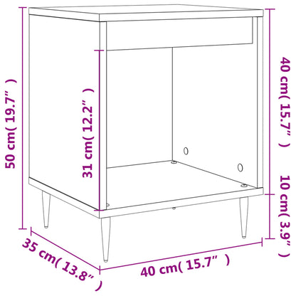 Mesa de cabeceira 40x35x50 cm derivados de madeira branco