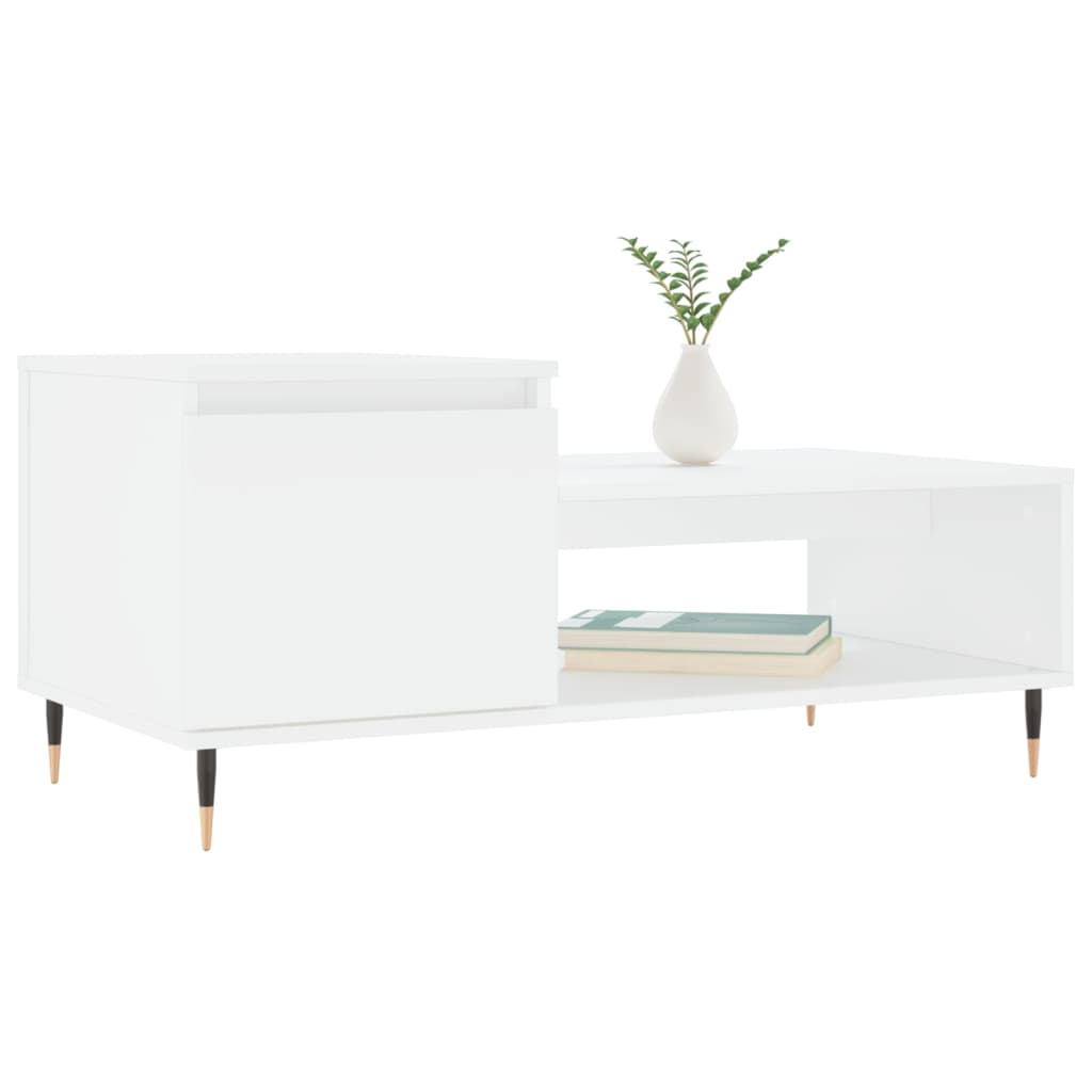 Mesa de centro 100x50x45 cm derivados de madeira branco